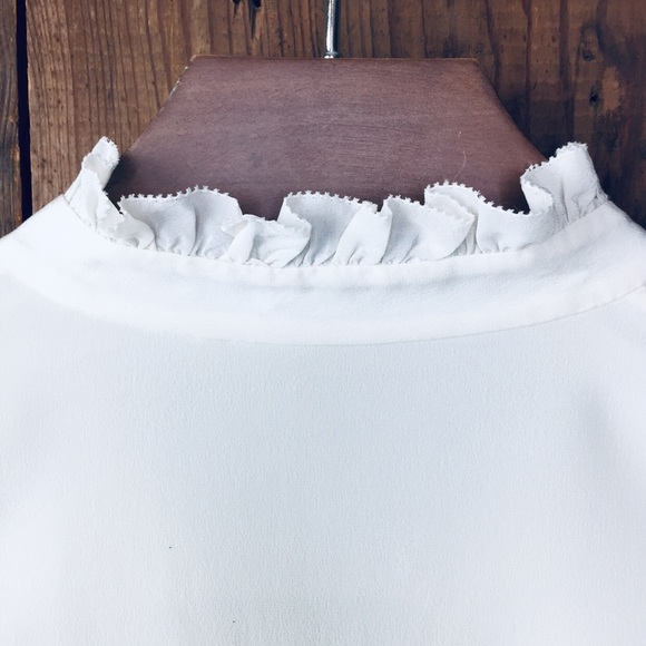 Elie Tahari 100% silk blouse XS Ivory - Picture 7 of 8
